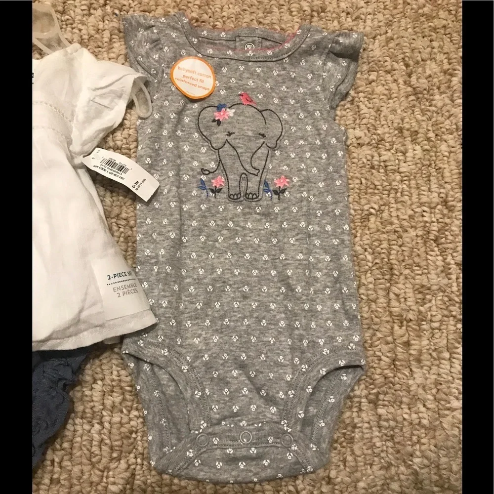 Baby Girl 0-3 Months 3 piece Bundle Set